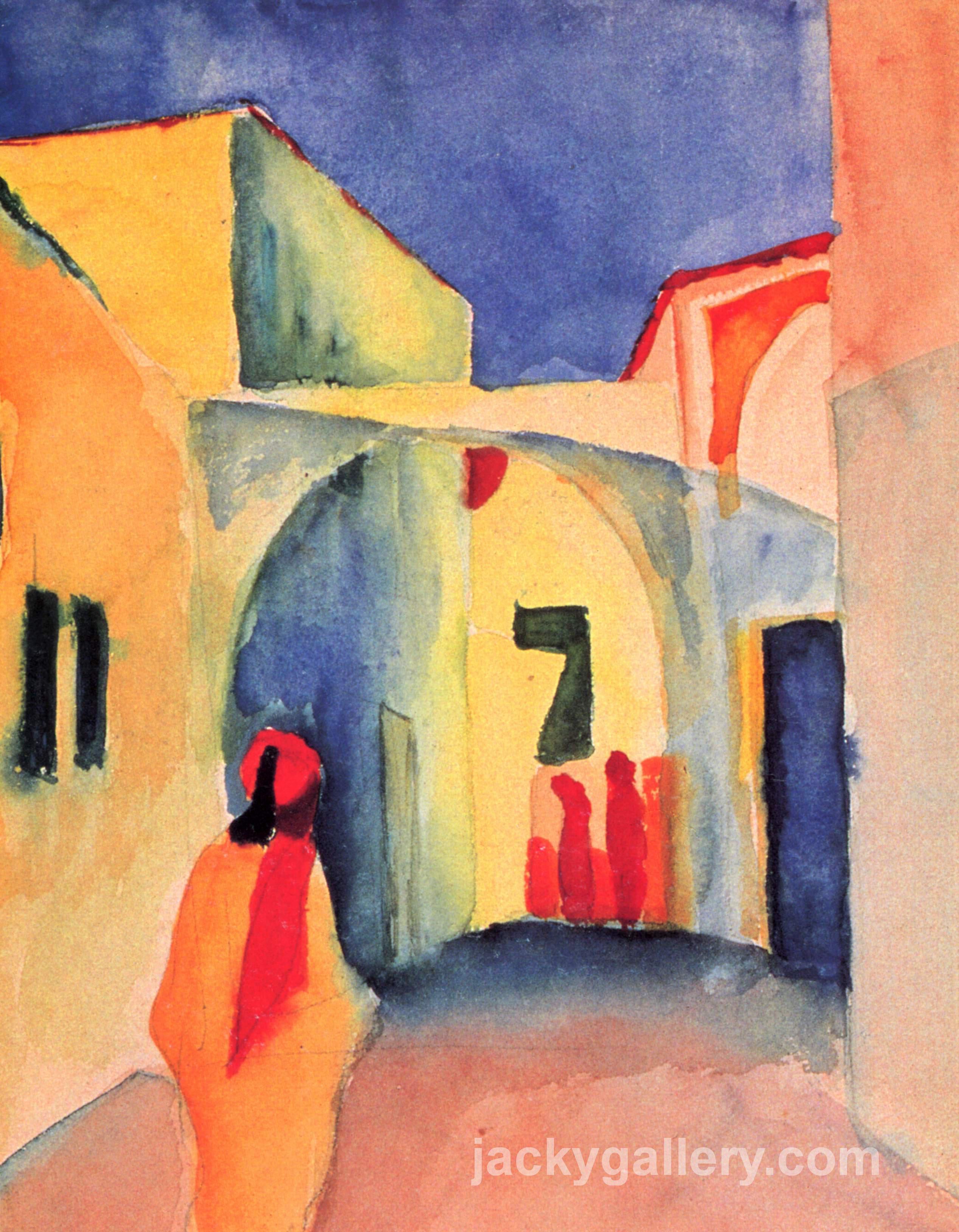 A Glance Down an Alley, August Macke painting